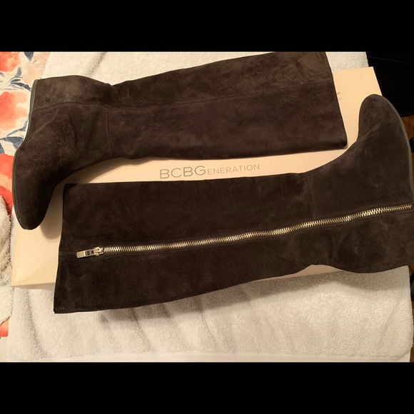 Brown suede wedge boots - Picture 4 of 6